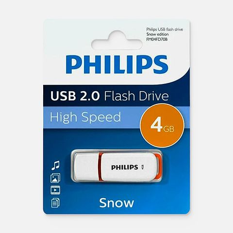 Изображение товара Флэш-накопитель Philips, Snow2.0, белый, 4 ГБ