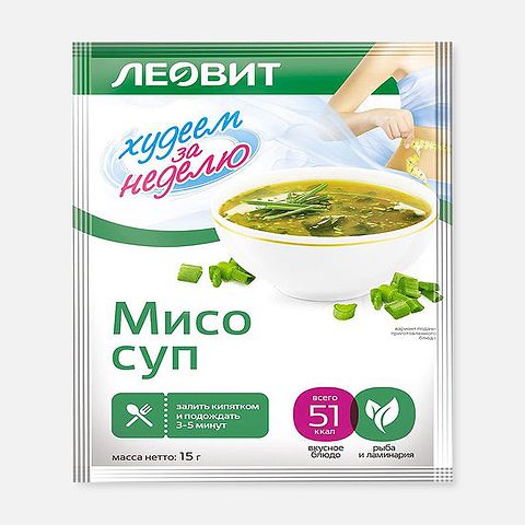 Изображение товара Суп Худеем за неделю мисо шоубокс 20 шт по 15 г