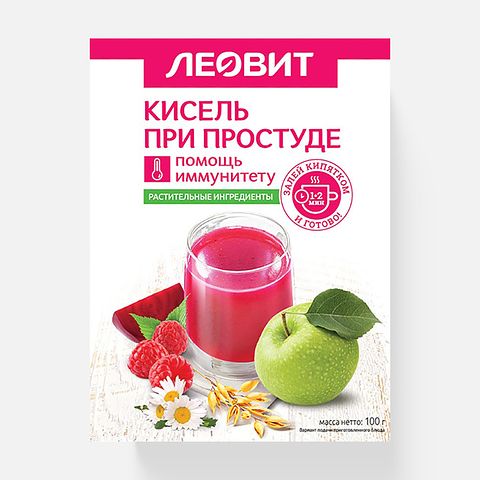 Изображение товара Кисель Леовит При простуде, 5 шт., 20 г