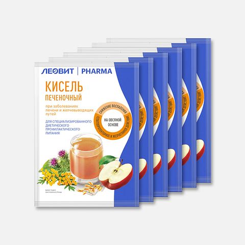 Изображение товара Кисель Леовит Pharma Печёночный, 6 шт., 20 г
