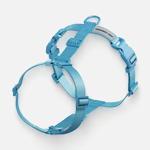 Изображение товара Шлейка для собак PRO COMFORT, анатомическая, голубая, полиэстер, размер М, 1 шт.