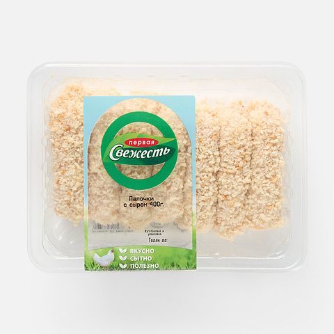 Изображение товара Куриные палочки Первая свежесть, охлаждённые, с сыром, 400 г