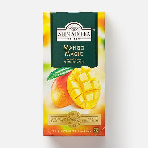 Изображение товара Чёрный чай Ahmad Tea, Mango Magic, в пакетиках, 25 шт.