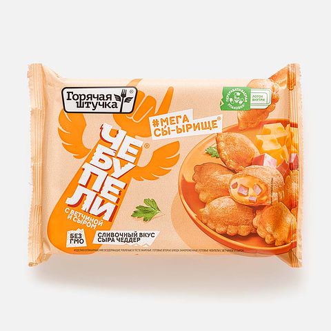 Изображение товара Чебупели Горячая штучка, с ветчиной и сыром, заморозка, 240 г