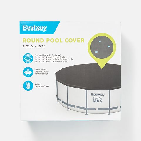 Изображение товара Натяжной тент для бассейна Bestway, круглый, из полиэтилена, 396 см