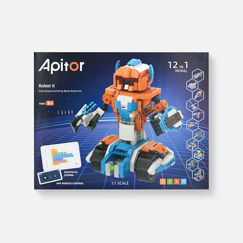 Изображение товара Игрушка электронный робот-конструктор Apitor Robot X, 12 в 1, 8+