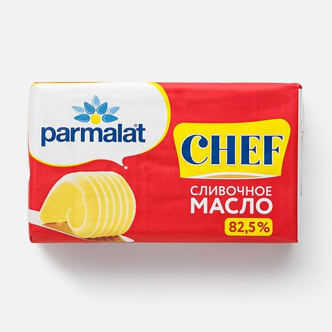 Изображение товара Сливочное масло Parmalat Chef, 82,5%, несолёное, 180 г