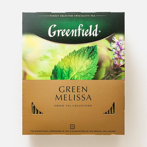 Изображение товара Зелёный чай Greenfield, Green Melissa, в пакетиках, 100 шт.