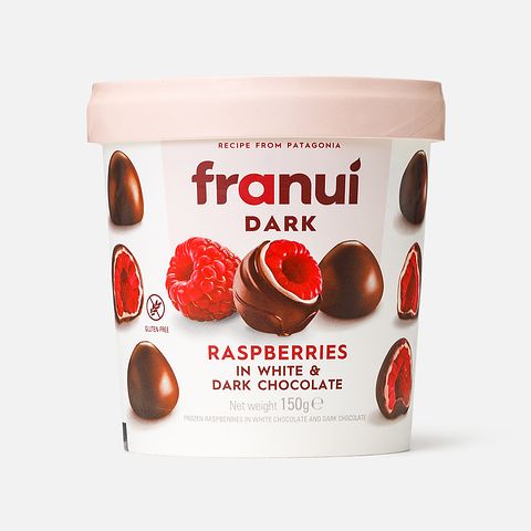 Изображение товара Малина Franui, в белом и тёмном шоколаде, заморозка, 150 г