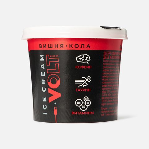 Изображение товара Энергетический сорбет Volt Energy, вишня и кола, взбитый, 75 г