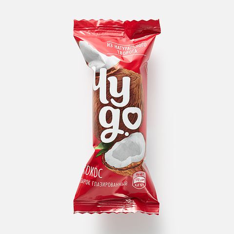 Изображение товара Творожный сырок Чудо, кокос, глазированный, 40 г