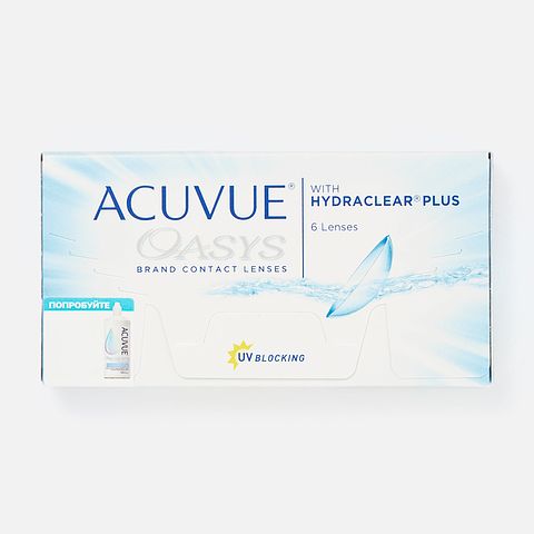 Изображение товара Линзы контактные Acuvue Oasys with Hydraclear Plus 6 линз R 8,8 +2,25, 6 шт.