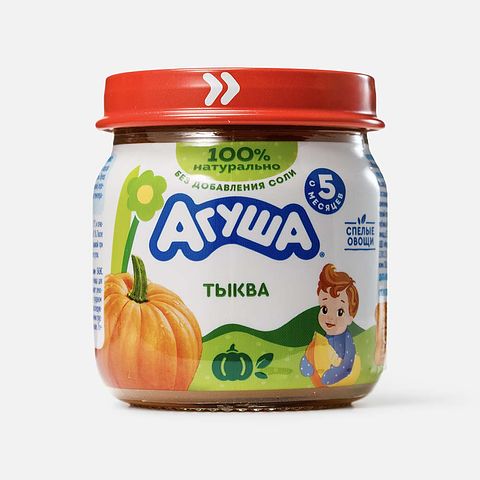 Изображение товара Пюре Агуша Первая ложка, тыква, с 5 месяцев, 80 г