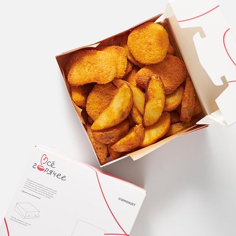 Изображение товара Наггетсы Самокат, из мяса цыпленка, с картофелем по-деревенски, 410 г