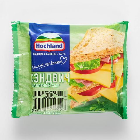 Изображение товара Плавленый сыр Hochland, Сэндвич, 45%, 150 г