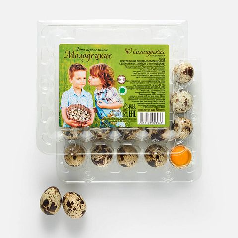 Изображение товара Перепелиное яйцо Молодецкие, 20 шт.