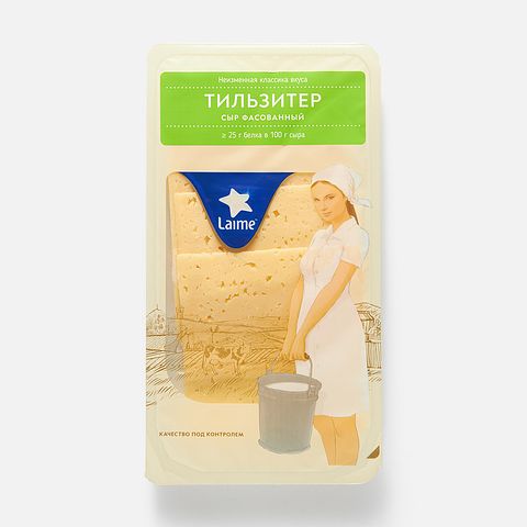Изображение товара Тильзитер Laime, твёрдый, нарезка, 50%, 125 г