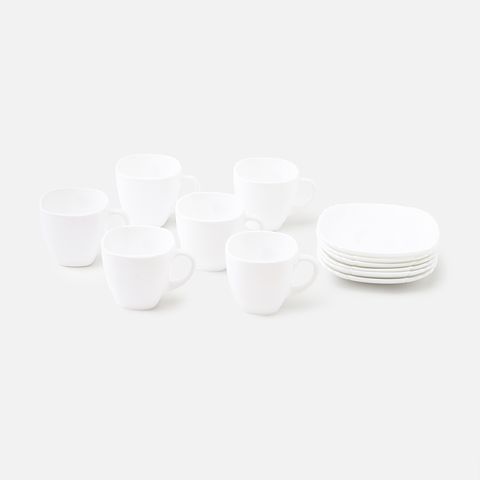 Изображение товара Набор чайный Бэйсик белый 12пр 220мл Luminarc Q5853, 1 шт.