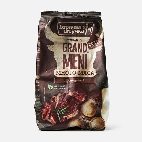 Изображение товара Пельмени Горячая штучка, Grandmeni, с говядиной, 700 г