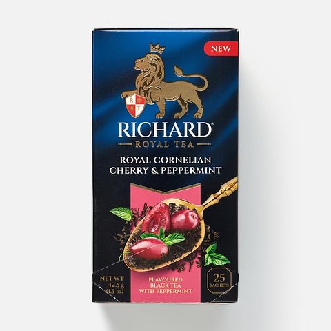 Изображение товара Чай чёрный Richard Royal, кизил и перечная мята, 25 пакетиков