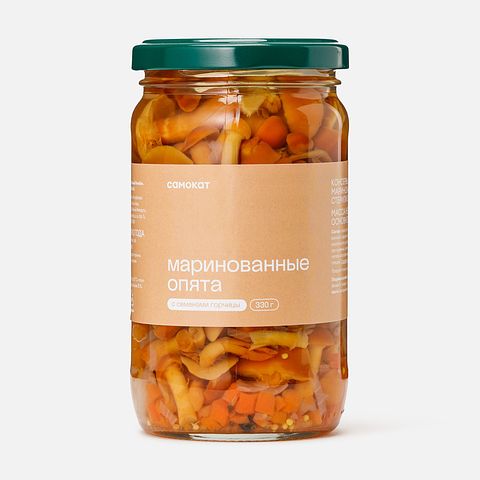 Изображение товара Из Беларуси: Маринованные опята Самокат, с семенами горчицы, 330 г