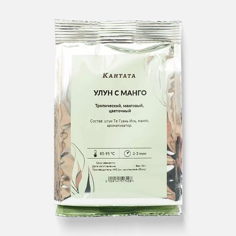 Изображение товара Чай улун Кантата Улун с манго, листовой, 50г