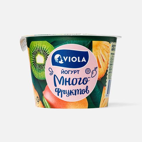 Изображение товара Йогурт Viola, Very Berry, 2,6%, тропические фрукты, 180 г