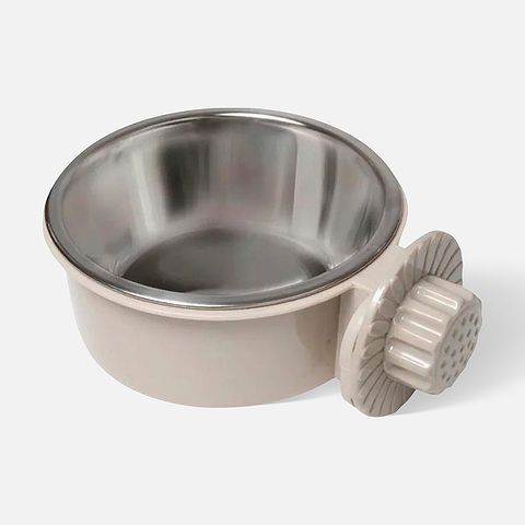 Изображение товара Миска подвесная с пластиковым держателем Triol, серая, 0,5 л