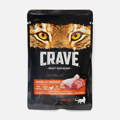 Изображение товара Влажный корм Crave, для кошек, с курицей, в желе, 70 г
