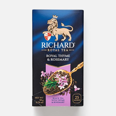 Изображение товара Чёрный чай Richard, Royal Thyme & Rosemary, в саше, 25 шт.