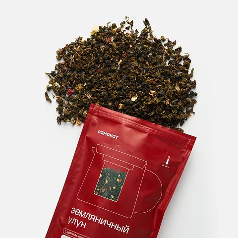Изображение товара Зелёный чай Самокат, земляничный улун, крупнолистовой, 100 г