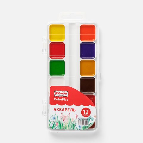 Изображение товара Акварельные краски Комус Класс ColorPics, 12 цветов