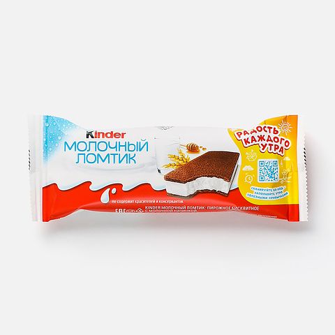 Изображение товара Бисквитное пирожное Kinder, Молочный ломтик, 28 г