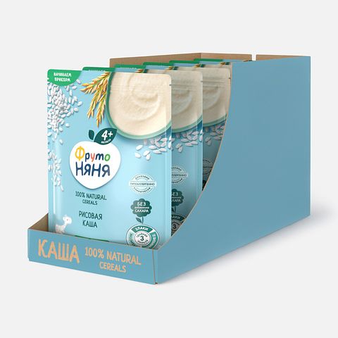 Изображение товара Рисовая каша ФрутоНяня, безмолочная, с 4 месяцев, 6x200 г
