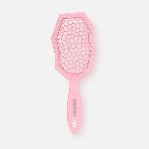 Изображение товара Расчёска Solomeya, для сухих и влажных волос, с широкими зубьями, розовая
