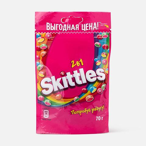 Изображение товара Драже Skittles, 2 в 1, 70 г