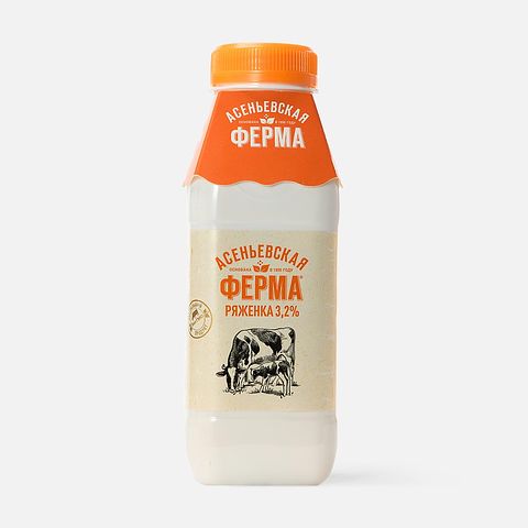 Изображение товара Ряженка Асеньевская ферма, 3,2%, 330 мл