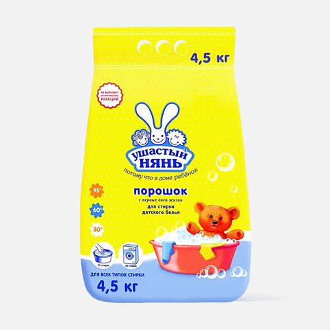 Изображение товара Стиральный порошок для детского белья Ушастый Нянь 4,5 кг