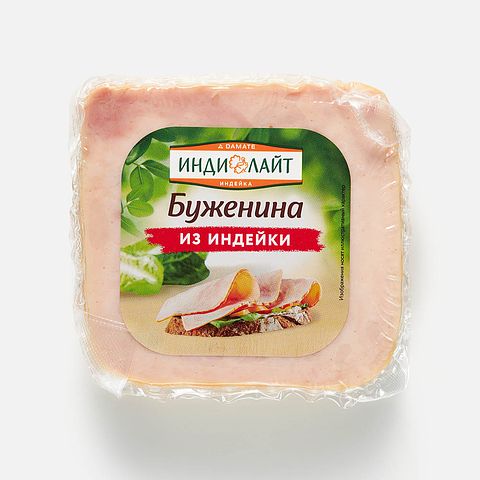 Изображение товара Варёно-запечённая буженина Индилайт, из индейки, 350 г
