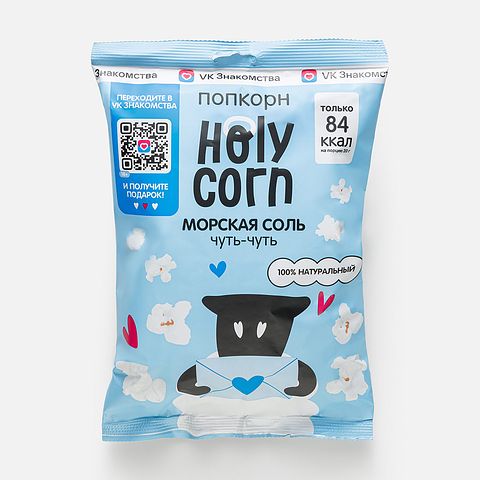 Изображение товара Попкорн Holy Corn, морская соль, 60 г