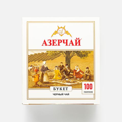 Изображение товара Чёрный чай Азерчай, байховый, высший сорт, в пакетиках, 100 шт.