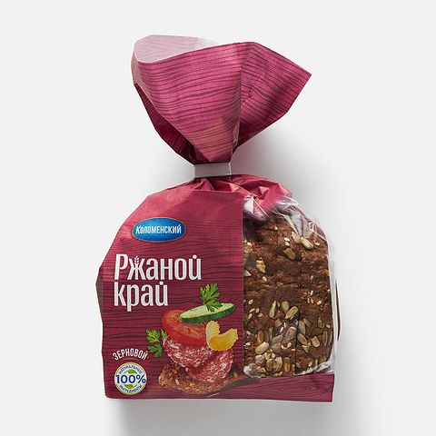 Изображение товара Хлеб зерновой Коломенский Ржаной край, в нарезке, 300 г