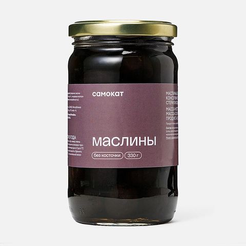 Изображение товара Маслины Самокат, без косточки, 330 г