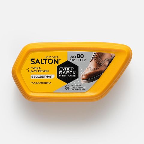 Изображение товара Губка для обуви Salton, волна, для гладкой кожи, бесцветная