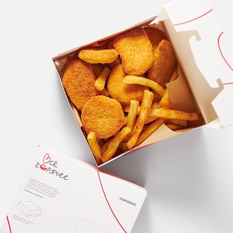 Изображение товара Наггетсы Самокат, из мяса цыпленка, с картофелем фри, 410 г