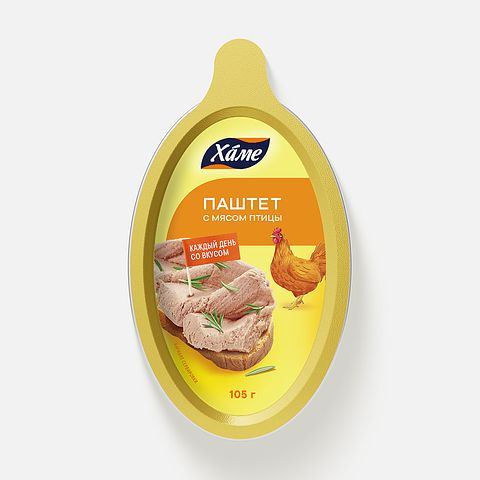 Изображение товара Паштет Хаме, с мясом птицы, 105 г