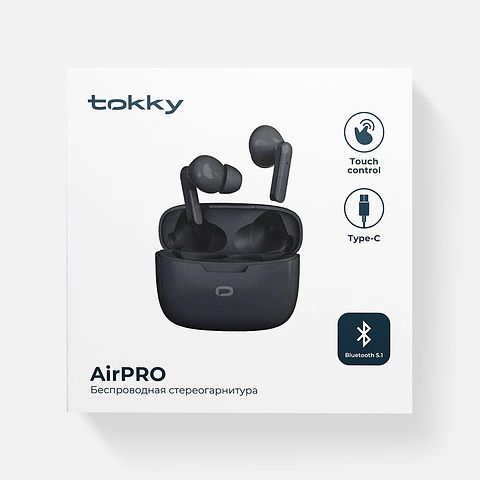 Изображение товара Беспроводные наушники Tokky, чёрные