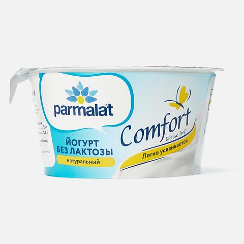 Изображение товара Йогурт Parmalat Comfort, 3,5%, без лактозы, натуральный, 130 г