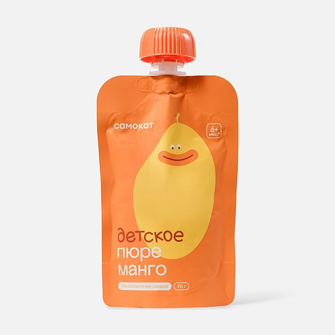 Изображение товара Пюре Самокат, манго, с 6 месяцев, 90 г