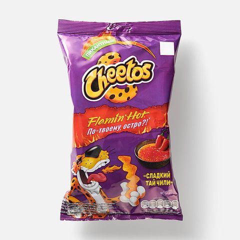 Изображение товара Кукурузные снеки Cheetos, сладкий тай чили, 70 г